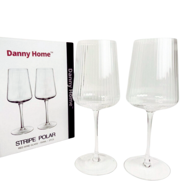 Danny Home Stripe Polar Wine Glass