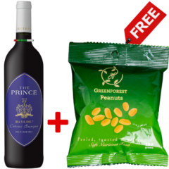 Bayede The Prince Cabernet Sauvignon 75cl + 1 Free Greenforest Peeled, Roasted & Salted Peanuts 100g