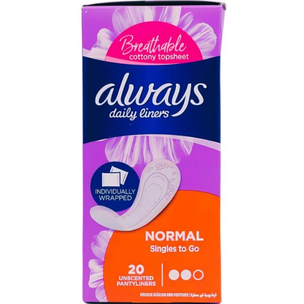 Always Daily Liners Normal 20pac