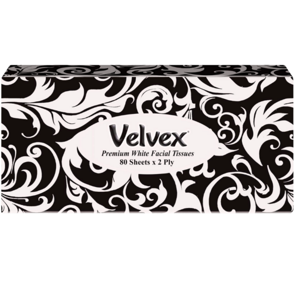 Velvex Facial Tissues Black 80 Sheets