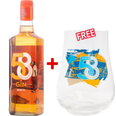 KO 5.8 Gin Spiced Orange 750ml + 1 Free 5.8 Branded Gin Glass