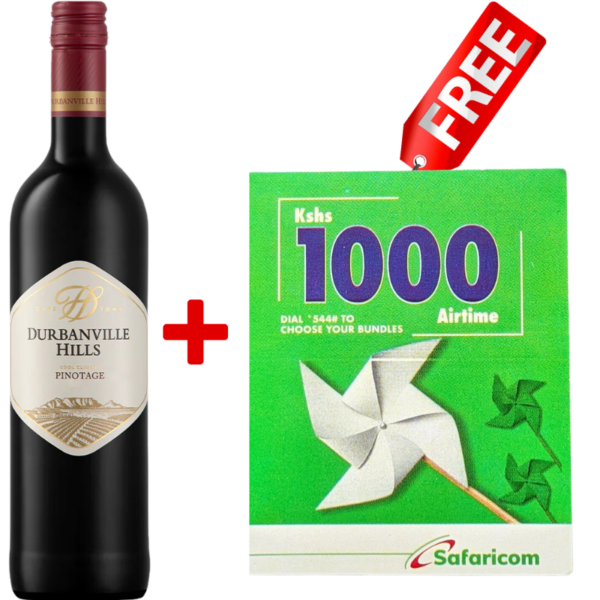 Durbanville Hills Pinotage 75cl + 1 Free 1000 Safaricom Airtime