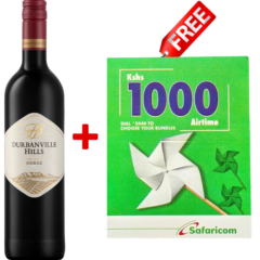 Durbanville hills shiraz 75cl + 1 Free 1000 Safaricom Airtime