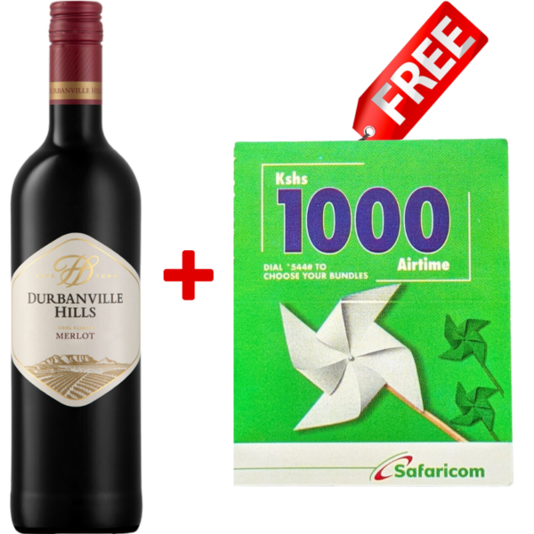 Durbanville Hills Merlot 75cl + 1 Free 1000 Safaricom Airtime