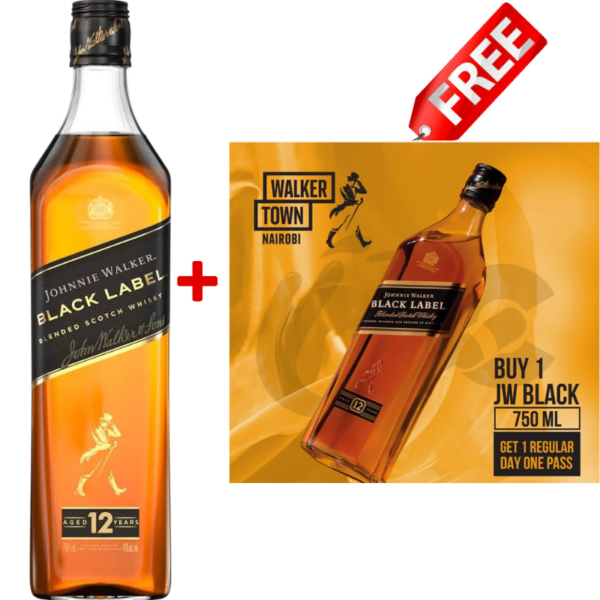 Johnnie Walker Black Label 750ml + 1 Free Regular Day 1 Walker Town Ticket