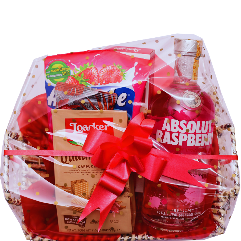 Absolut Raspberry Vodka 750ml Gift Hamper Oaks Corks