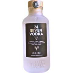 A sleek bottle of 24 Seven Vodka 700ml, featuring a premium design that highlights its smooth, high-quality spirit.