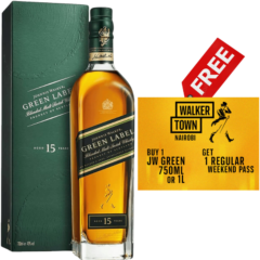 Johnnie Walker Green Label 750ml + 1 Free VIP Day 2 Walker Town Ticket