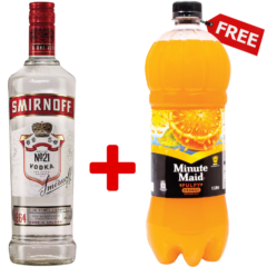 Smirnoff Red 750ml + 1 Free Minute Maid Orange Pulpy Juice 1L