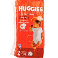 Huggies Dry Comfort Size 2 (3-6 kgs) 38pcs