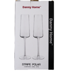 Danny Home Stripe Polar Champagne Glass