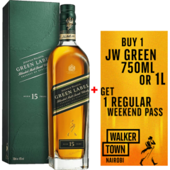 Johnnie Walker Green Label 750ml + 1 Free VIP Day 1 Walker Town Ticket