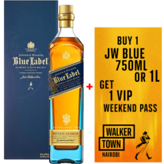 Johnnie Walker Blue Label 700ml + 1 Free VIP Weekend Pass