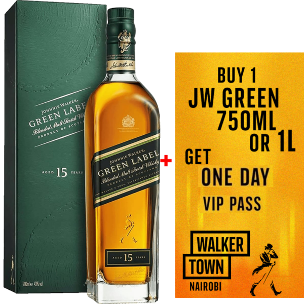 Johnnie Walker Green Label 750ml + 1 Free VIP Day 2 Walker Town Ticket